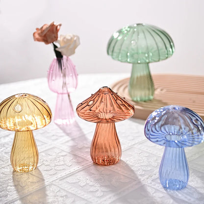 Luxury Mushroom Glass Vase for Plants