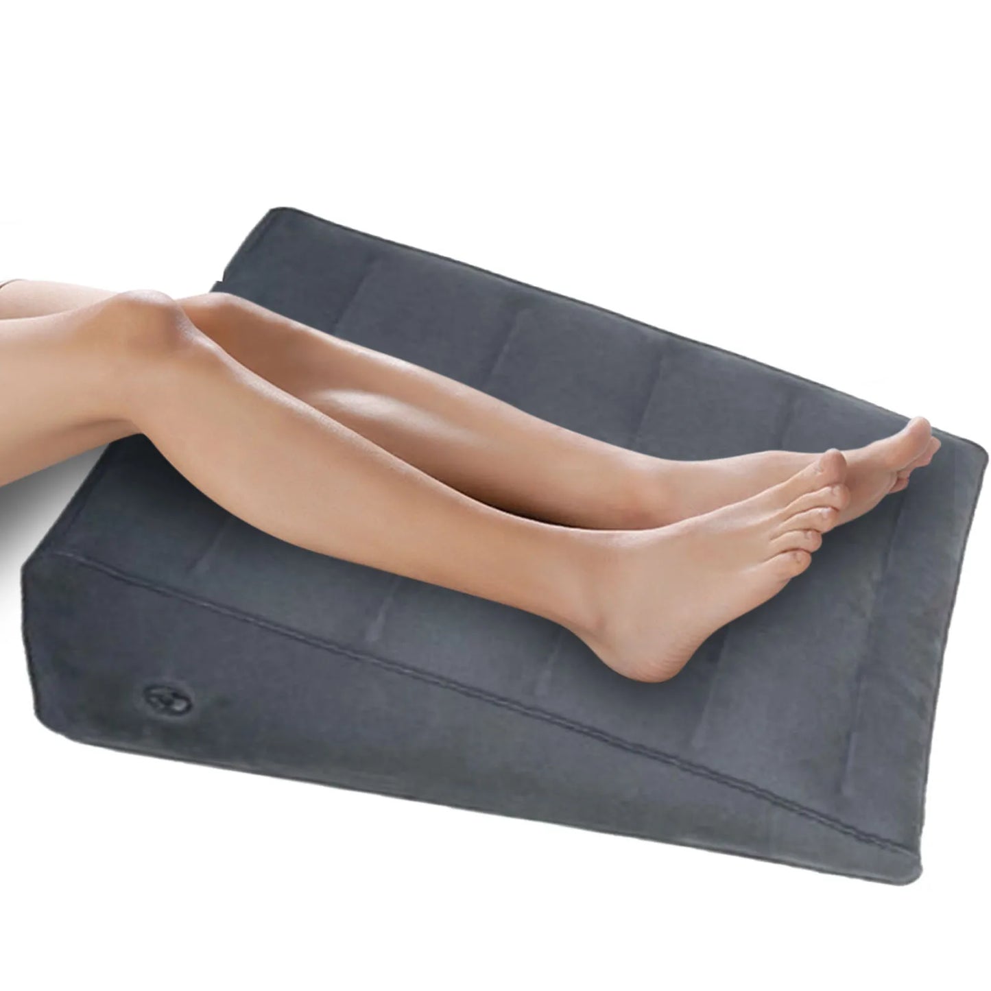 Inflatable Wedge Pillow - Adjustable Travel Cushion for Head, Shoulder, Back, and Leg Support