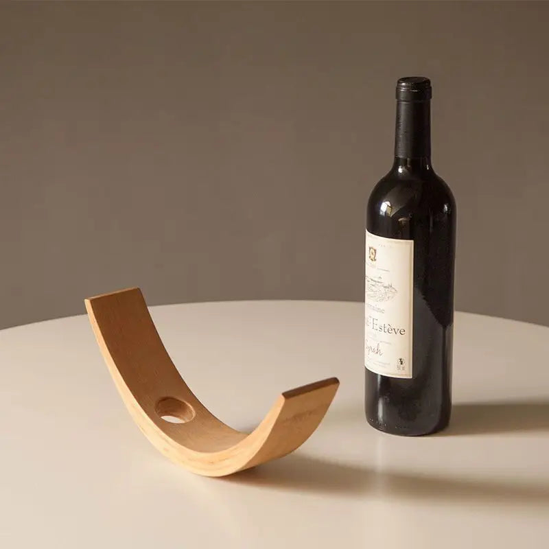 Modern Bar Wooden Balanced Wine Bottle Rack