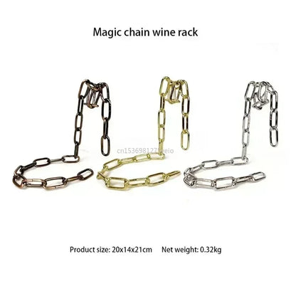 Magical Suspension Iron Chain Wine Rack - One Bottle Display Stand