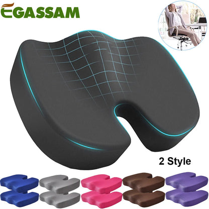 Memory Foam Seat Cushion for Office Chairs | Coccyx Relief & Posture Correction