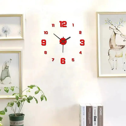 Creative Frameless DIY Wall Clock - Silent Home Wall Decal