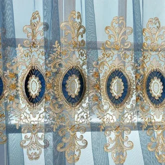European Style Embroidered Luxury Blackout Curtains - Custom Fit