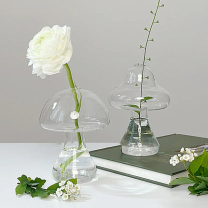 Luxury Mushroom Glass Vase for Plants