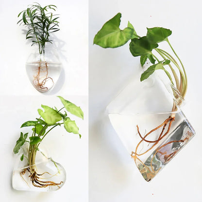 Fashion Wall Hanging Glass Flower Vase | Elegant Home Decor