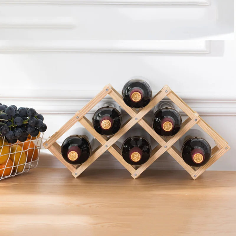 Wooden Wine Rack & Wine Holders - Bar Display Stand Organizer