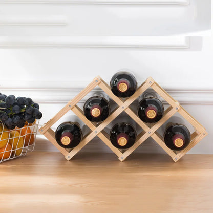 Wooden Wine Rack & Wine Holders - Bar Display Stand Organizer