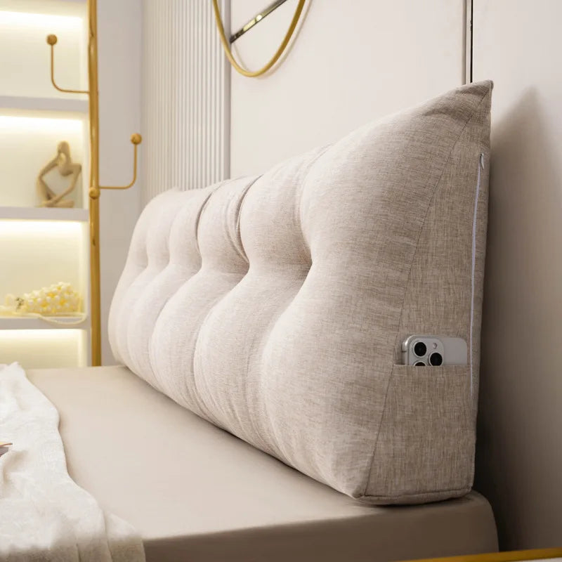 Triangle Bedside Cushion | Removable Washable Back Support Pillow
