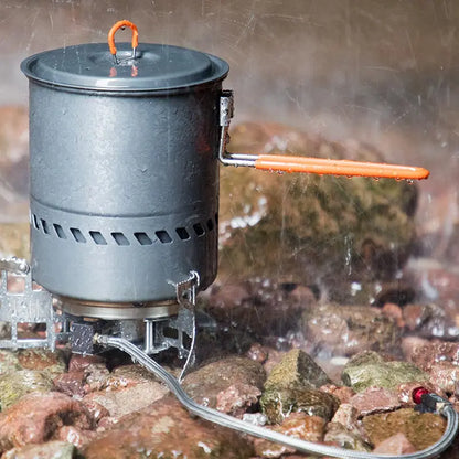 Portable Camping Stove &amp; Fast-Heating Outdoor Cooking Pot - 1.5L