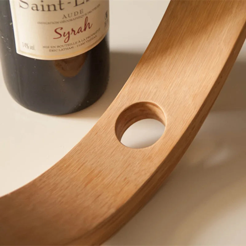 Modern Bar Wooden Balanced Wine Bottle Rack