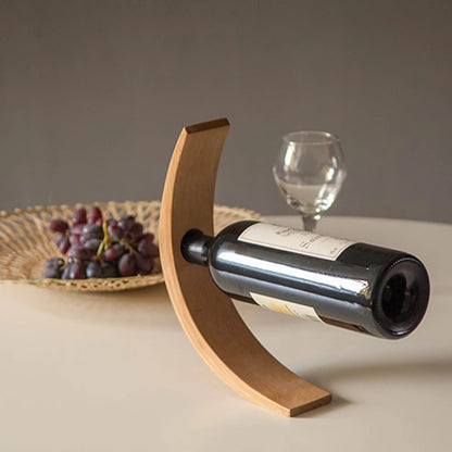 Modern Bar Wooden Balanced Wine Bottle Rack