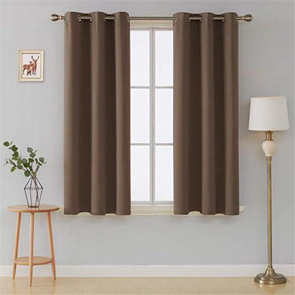Black Blackout Thermal Insulated Curtains - Soundproof Panels for Living Room and Bedroom