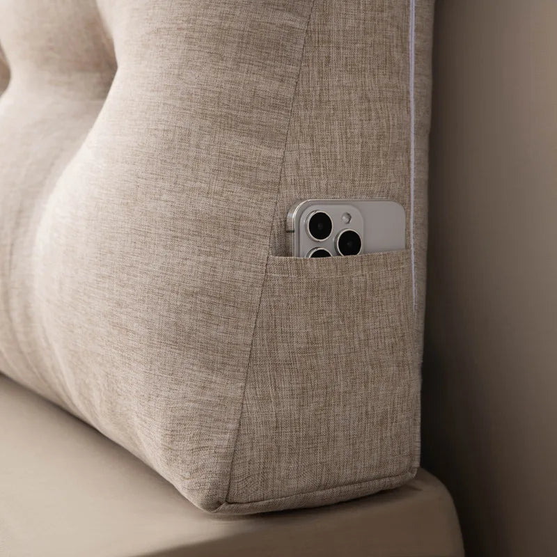 Triangle Bedside Cushion | Removable Washable Back Support Pillow