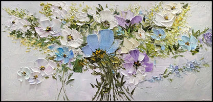Handmade Large Abstract Flower Oil Painting | Modern Wall Art Canvas for Living Room Decor