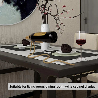 New Suspended Rope Wine Rack - Serpentine Snake Bracket Wine Bottle Holder