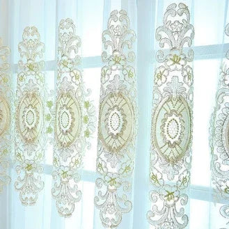 European Style Embroidered Luxury Blackout Curtains - Custom Fit