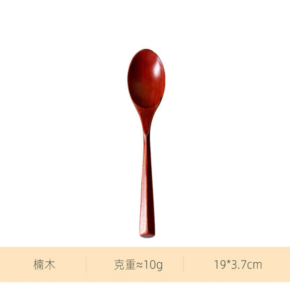 Eco-Friendly Natural Wooden Spoon Set - Portable Dinnerware