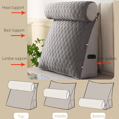Triangle Reading Pillow Wedge Backrest Cushion