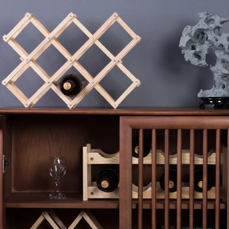 Wooden Wine Rack & Wine Holders - Bar Display Stand Organizer