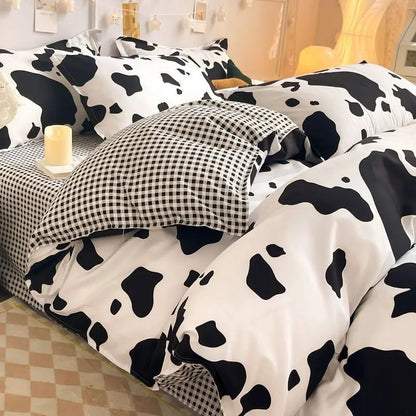 Fashion Solid Color Washable Duvet Cover Set - Ins Style Bedding, No Comforter, Pillowcases, Sheet
