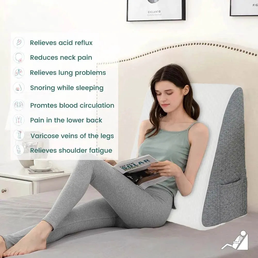 Wedge Pillow for Acid Reflux and Surgery Recovery