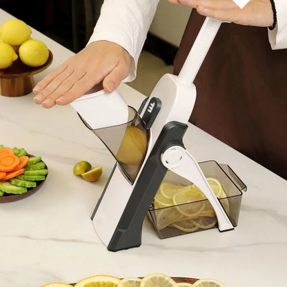 Safe Vegetable Cutter &amp; Kitchen Slicer - Salad Chopper, Potato &amp; French Fries Cutter, Cheese Grater Gadget