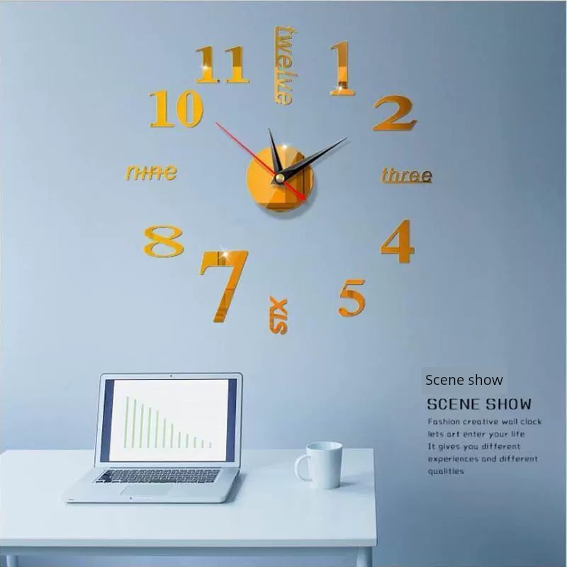 3D Wall-Mounted Alarm Clock - 2023 Internet Celebrity Design
