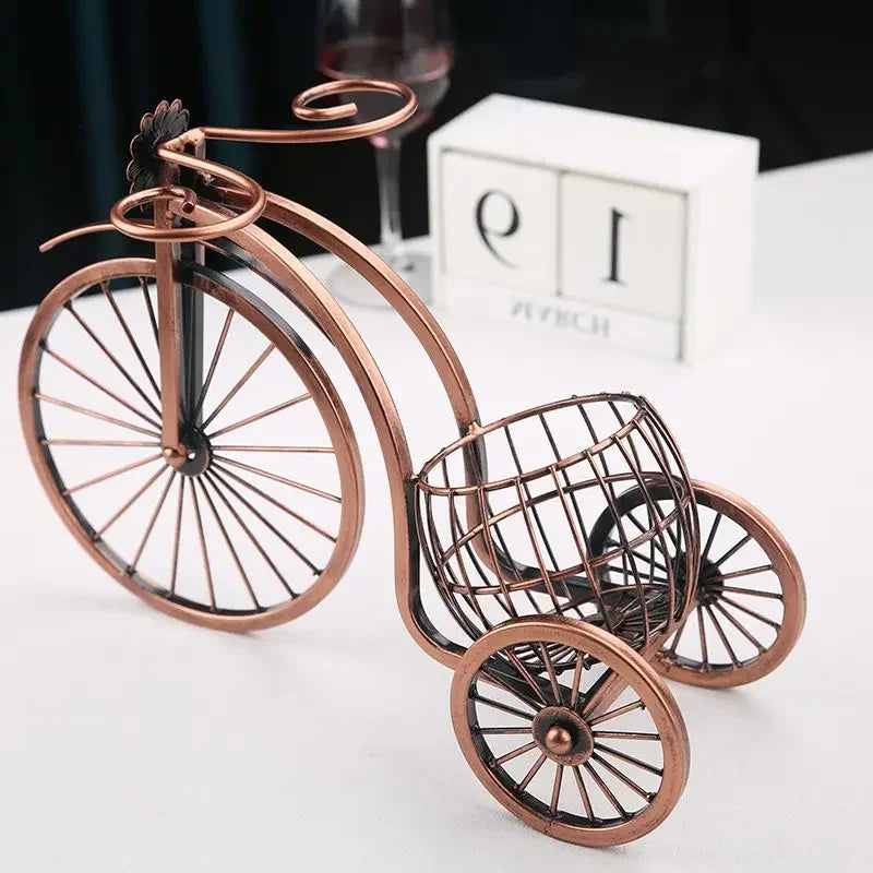 Creative Metal Wine Rack - Vintage Wine Bottle and Glass Holder