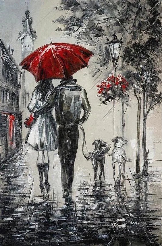 Paris Seine Street Landscape Oil Painting - Canvas Wall Art for Living Room Decor | Nordic-Style Poster Prints