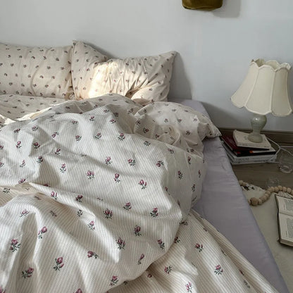 Fashion Solid Color Washable Duvet Cover Set - Ins Style Bedding, No Comforter, Pillowcases, Sheet