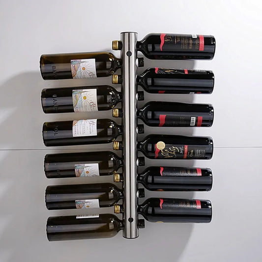 Creative Stainless Steel Wall-Mounted Wine Rack - Bottle Stand and Shelf for Drinks
