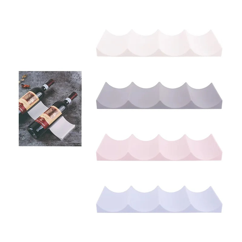 Plastics Wine Bottle Display Stacking, Wine Holder Storage Organizer for Kitchen Countertops Pantry, European Style Wine Rack