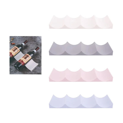 Plastics Wine Bottle Display Stacking, Wine Holder Storage Organizer for Kitchen Countertops Pantry, European Style Wine Rack