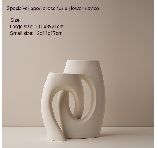 Circle Ceramic Vase - Modern Decorative Crafts