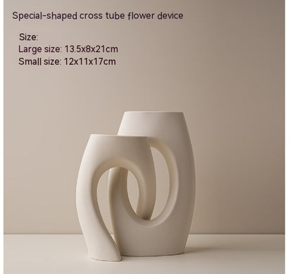 Circle Ceramic Vase - Modern Decorative Crafts