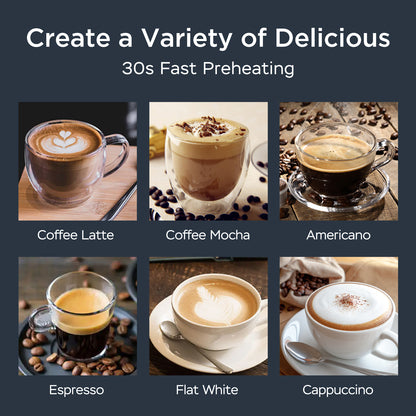 Geek Chef 20 Bar Espresso Machine | With Milk Frother | Home Espresso Maker