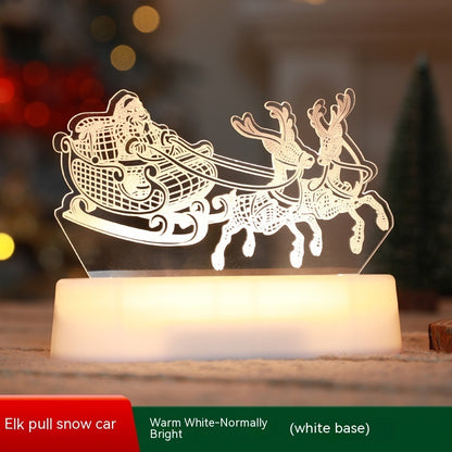 3D Acrylic LED Christmas Lamp - Night Light for Holidays, Kids Gifts, and Home Decor