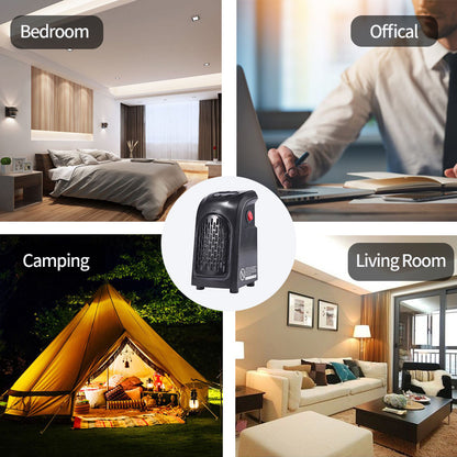 Portable Electric Ceramic Space Heater - Mini Heater Fan for Home, Office, or Camping