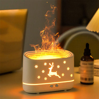 Elk Flame Humidifier Diffuser - Quiet Atmosphere Lamp