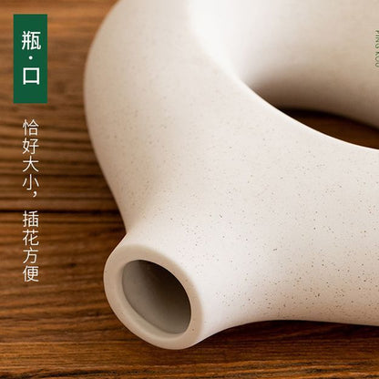 Circle Ceramic Vase - Modern Decorative Crafts