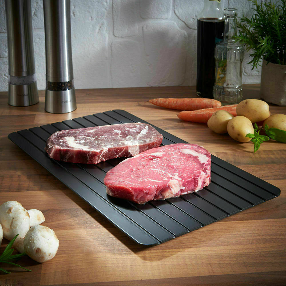 Fast Defrost Tray | Quick Thaw Frozen Food, Meat & Fruit | Kitchen Gadgets