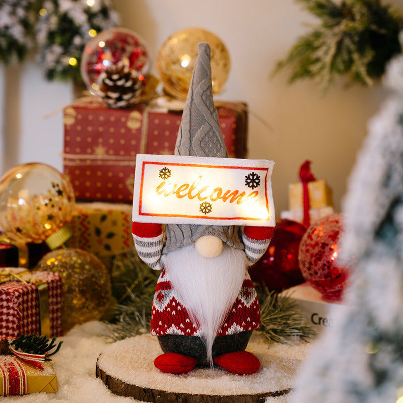 Christmas Fabric Faceless Doll Ornament – Holiday Home Decoration