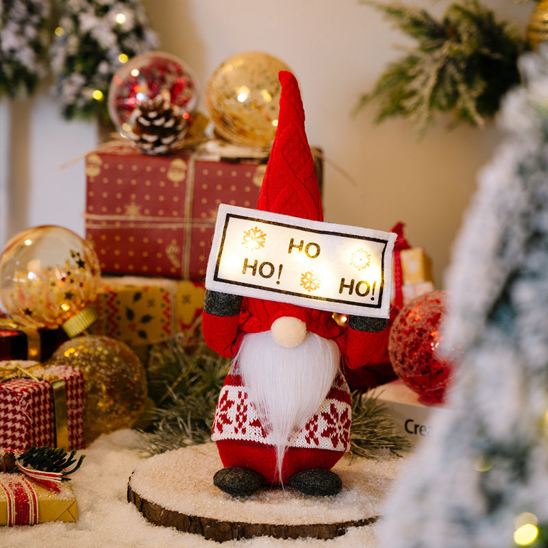 Christmas Fabric Faceless Doll Ornament – Holiday Home Decoration