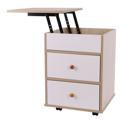 Storage Cabinet Bedroom Bedside Removable Locker Lifting Table Nightstand