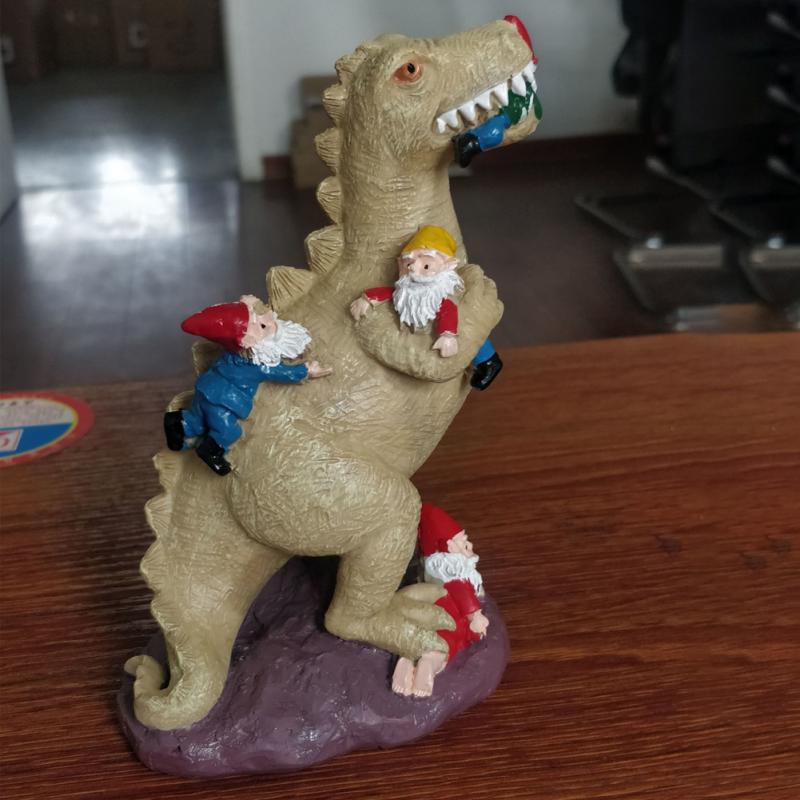 Resin Garden Gnome Dinosaurs Ate Dwarfs Creative Props