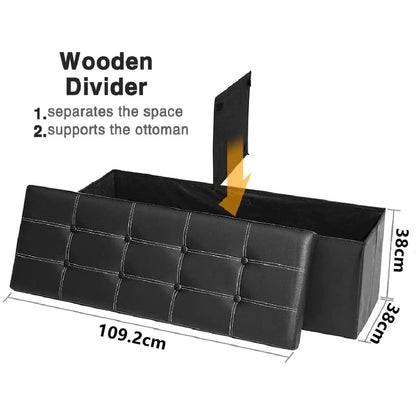 Storage Benches Foldable Stool with Storage Space Home Sofa Ottoman Seat Bench Chest Storage Box Home Living Room Furniture