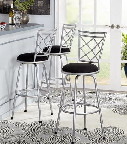 TMS Avery Bar Stool with Swivel &amp; Adjustable Height, Brown, Set of 3