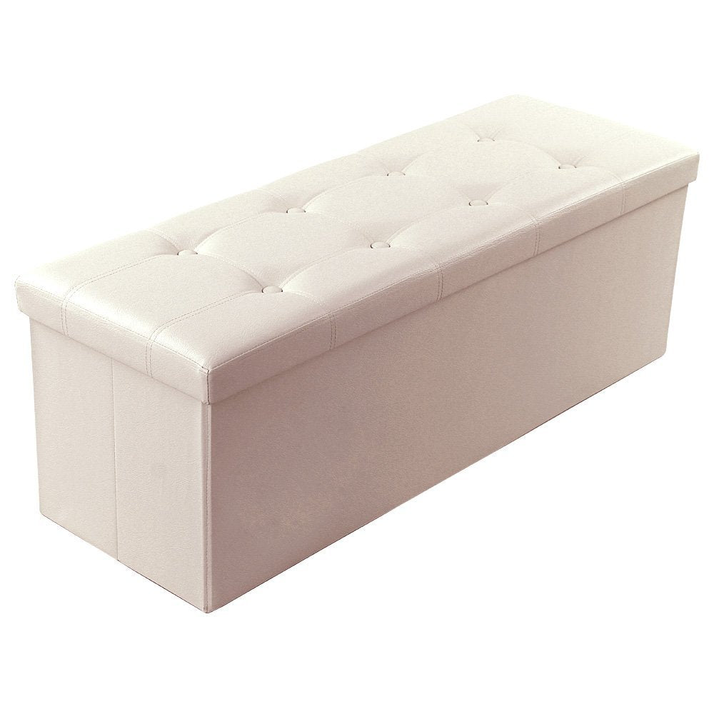 Storage Benches Foldable Stool with Storage Space Home Sofa Ottoman Seat Bench Chest Storage Box Home Living Room Furniture