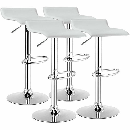 Set of 4 Swivel Bar Stool PU Leather Adjustable Kitchen Counter Chair  2*HW66518