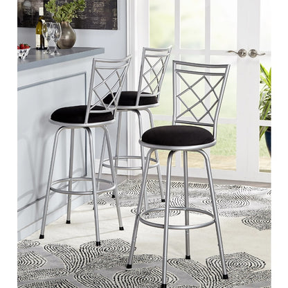 TMS Avery Bar Stool with Swivel &amp; Adjustable Height, Brown, Set of 3